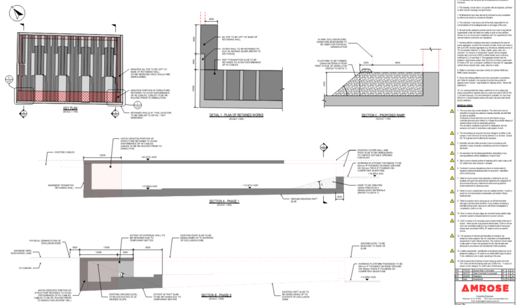 decommissioning an old 1960s UK power station engineerign diagrams 